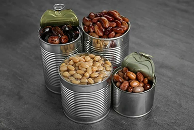 Vegetable and fruit cans