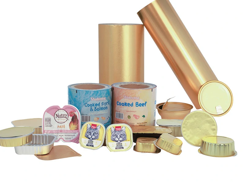 Retort peel-off aluminum foil rolls and POE lids for canned food packaging